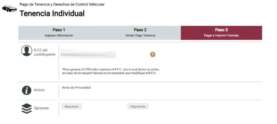 pago de la tenencia edomex